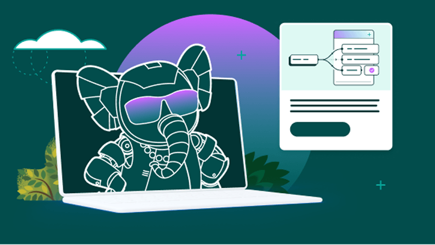 Ruth popping out of laptop