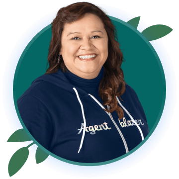 Blanca Leon-Carter in an Agentblazer hoodie