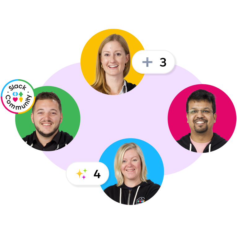 Imagen de un héroe de la comunidad de Slack